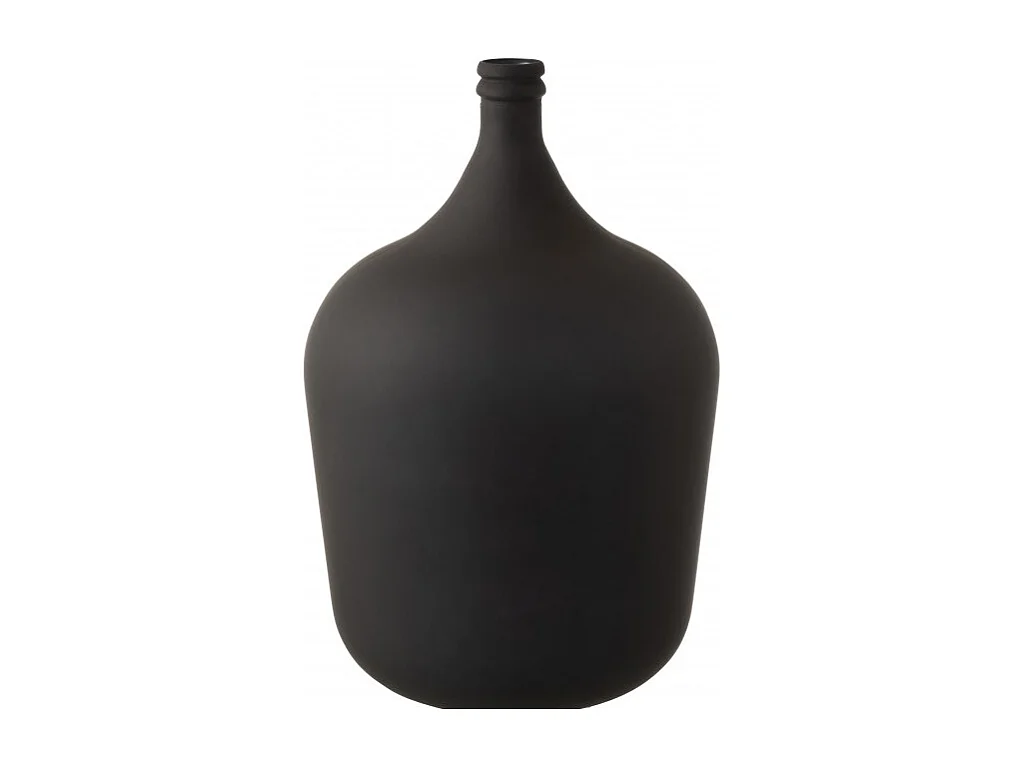 Vaso damigiana in vetro nero 38x38x56 cm