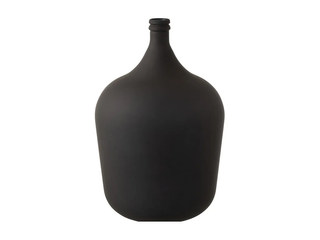Vaso damigiana in vetro nero 38x38x56 cm