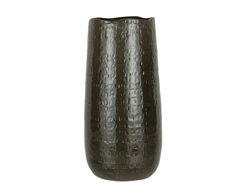Vaso decorato in ceramica grigio scuro 22x22x50cm