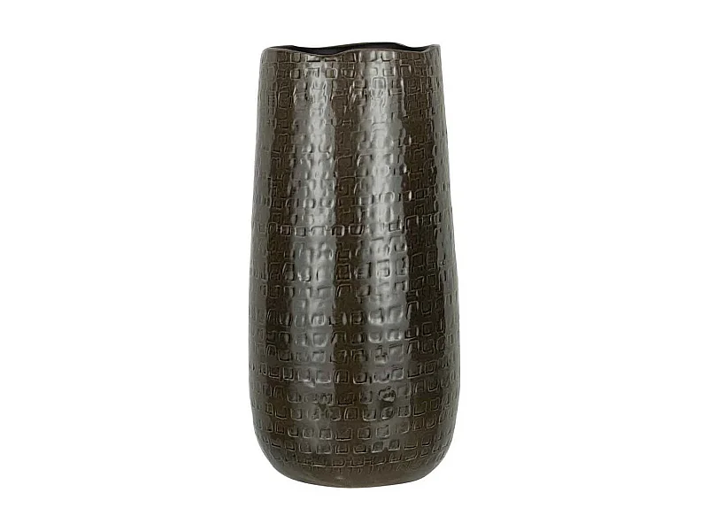 Vaso decorato in ceramica grigio scuro 22x22x50cm