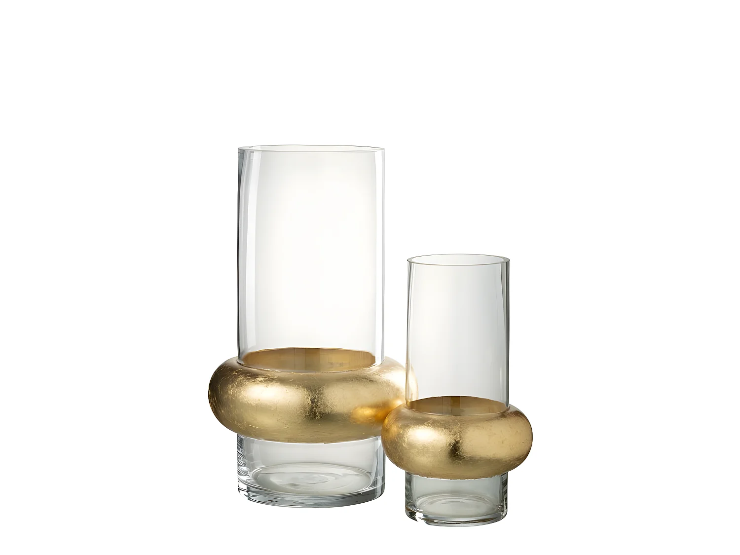 Vase Déco "Bague Cylindrique" 35cm Transparent