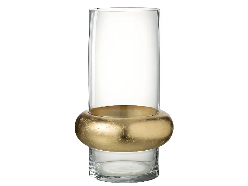 Vase Déco "Bague Cylindrique" 35cm Transparent