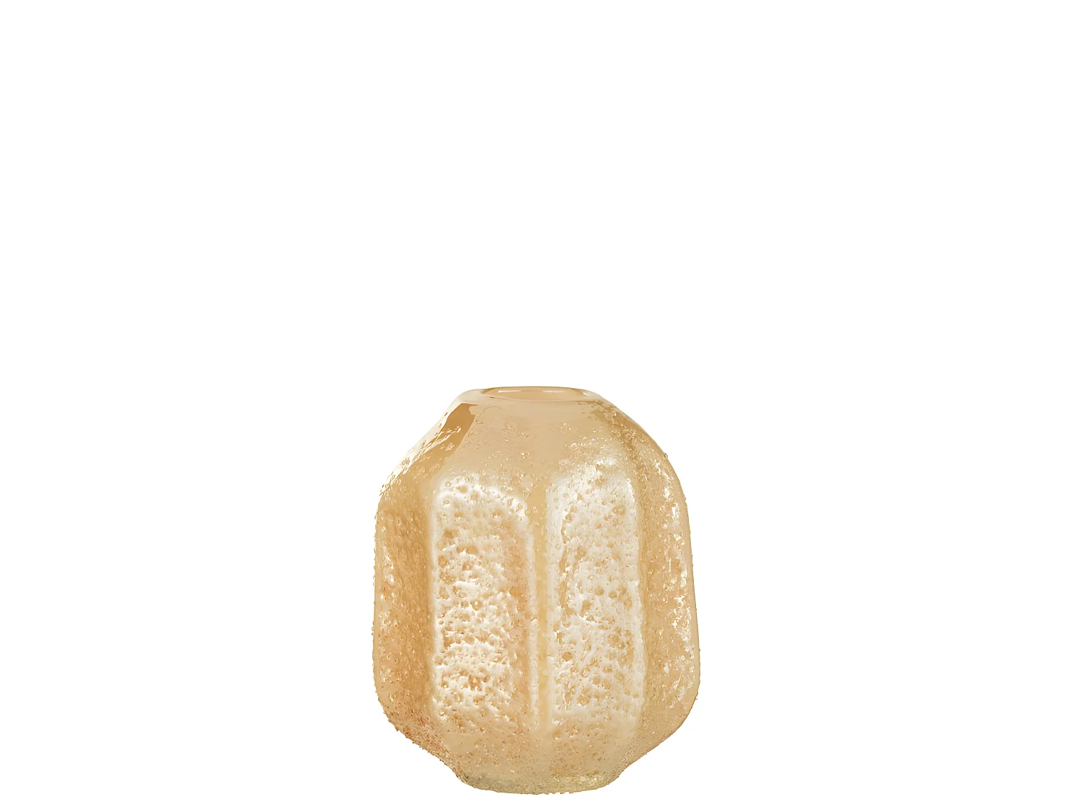 Jarrón de vidrio naranja 16x16x22 cm