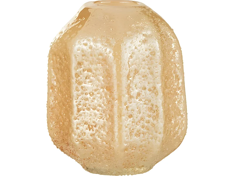 Vaso in vetro arancione 16x16x22 cm