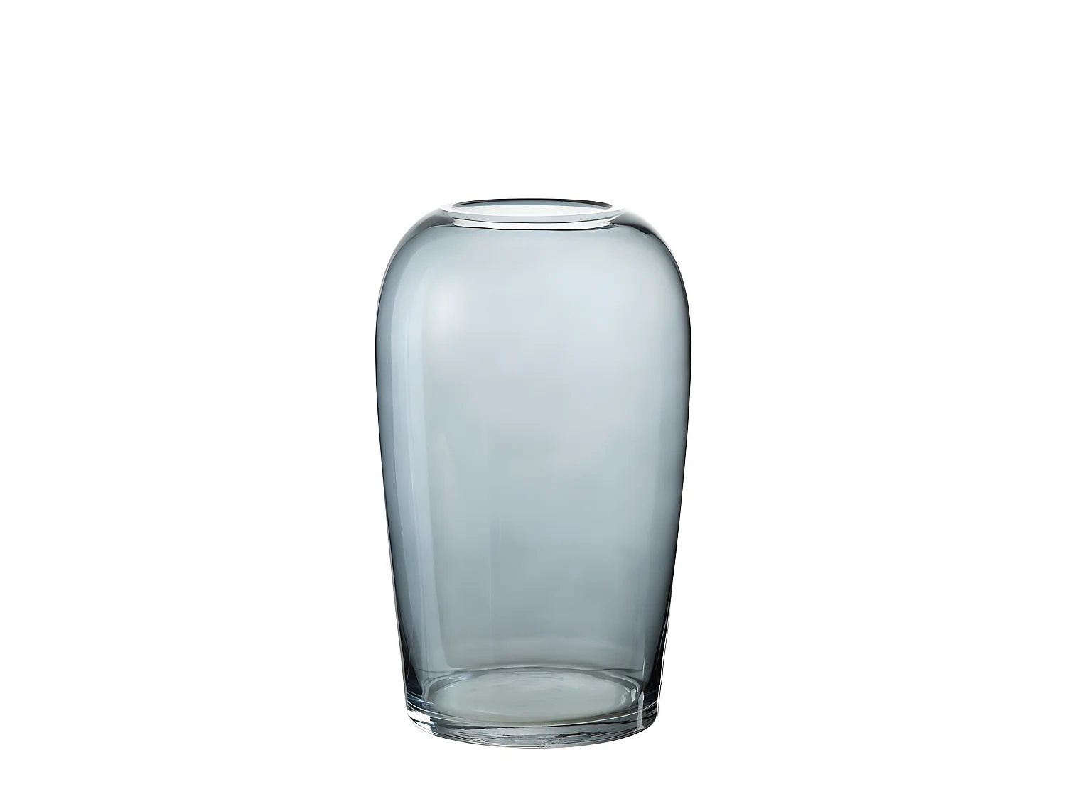 Vase Design en Verre "Œuf" 29cm Gris