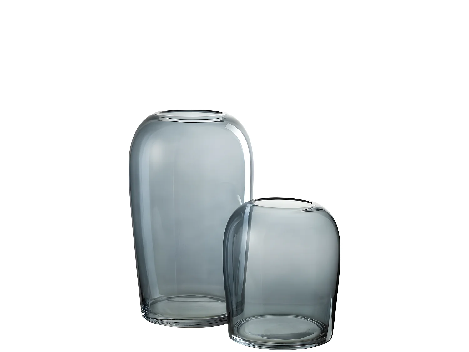 Vaso a uovo in vetro blu 17x29 cm