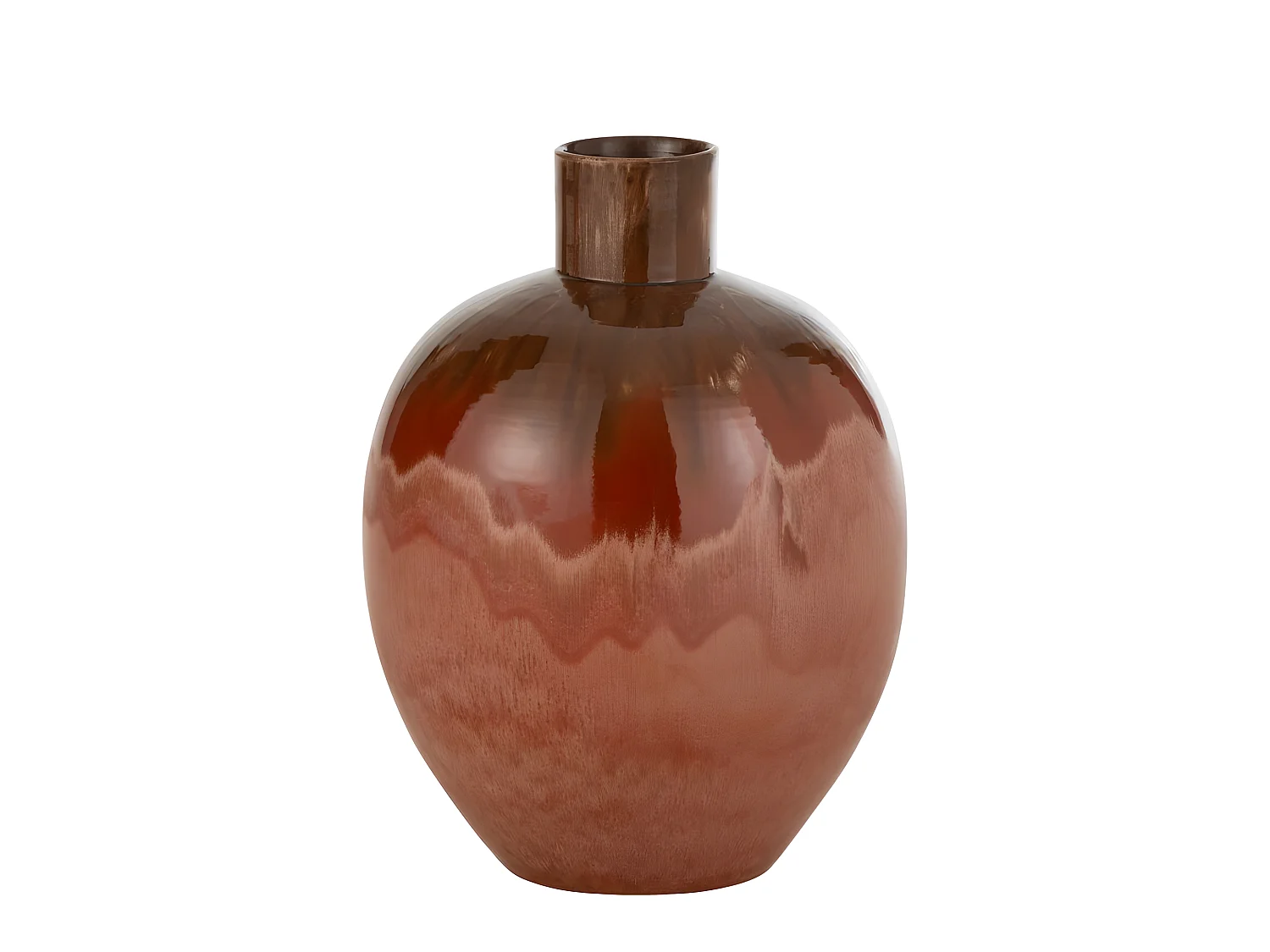 Vase Ovale en Céramique "Aline" 46cm Rouge