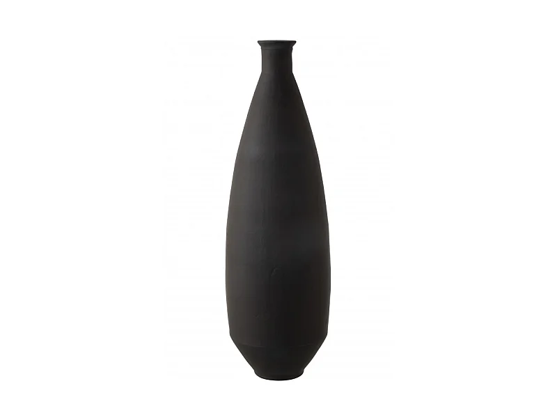 Vaso ovale in vetro nero 25x25x81 cm