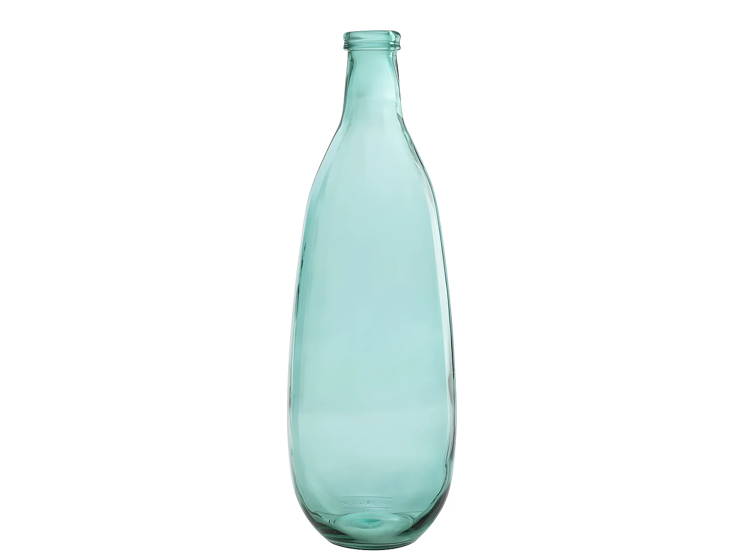 Vaso bottiglia in vetro azzurro 25x25x75 cm