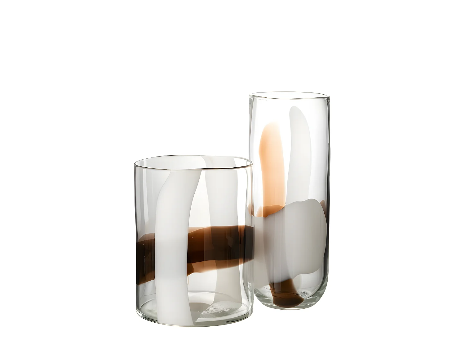 Vaso in vetro multicolore 20x20x27 cm