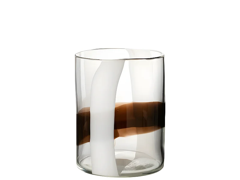 Vaso in vetro multicolore 20x20x27 cm
