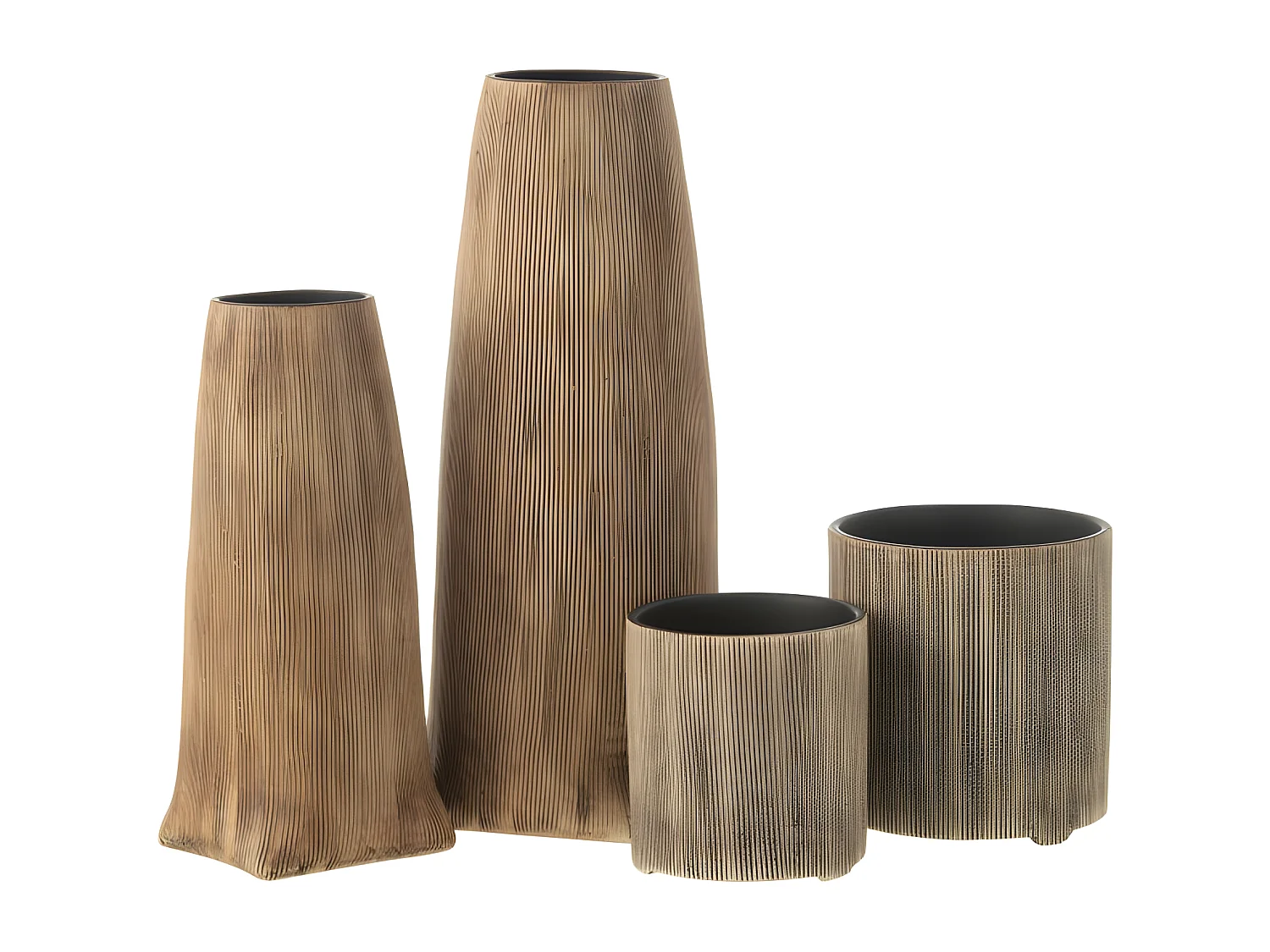 Vase Long Design en Céramique "Maria" 29cm Marron