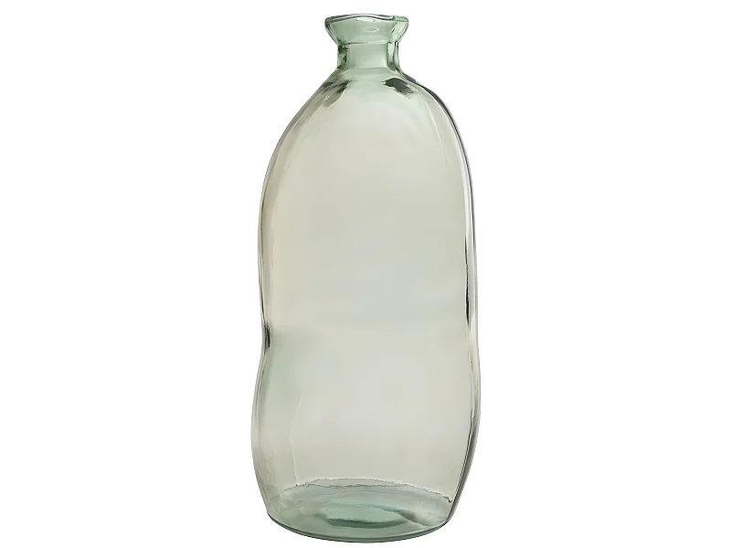 Vaso damigiana alto in vetro verde 33x33x73 cm