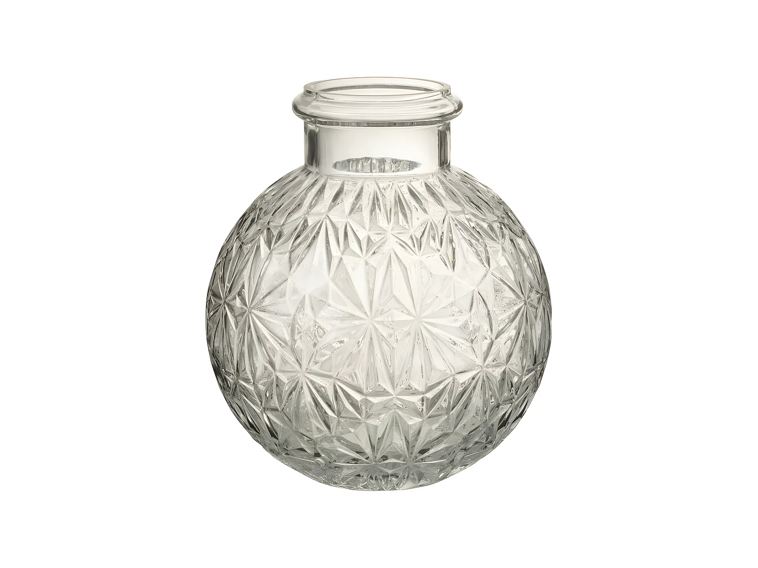 Jarrón de vidrio transparente en forma de bola L18*l18*H21cm