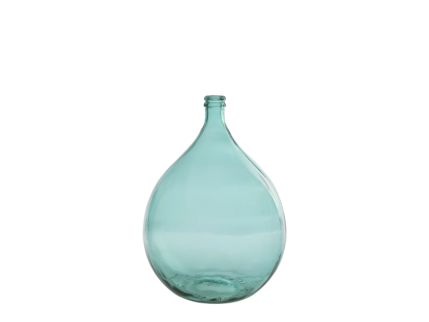 Vase Design en Verre "Bouteille" 56cm Bleu Azur