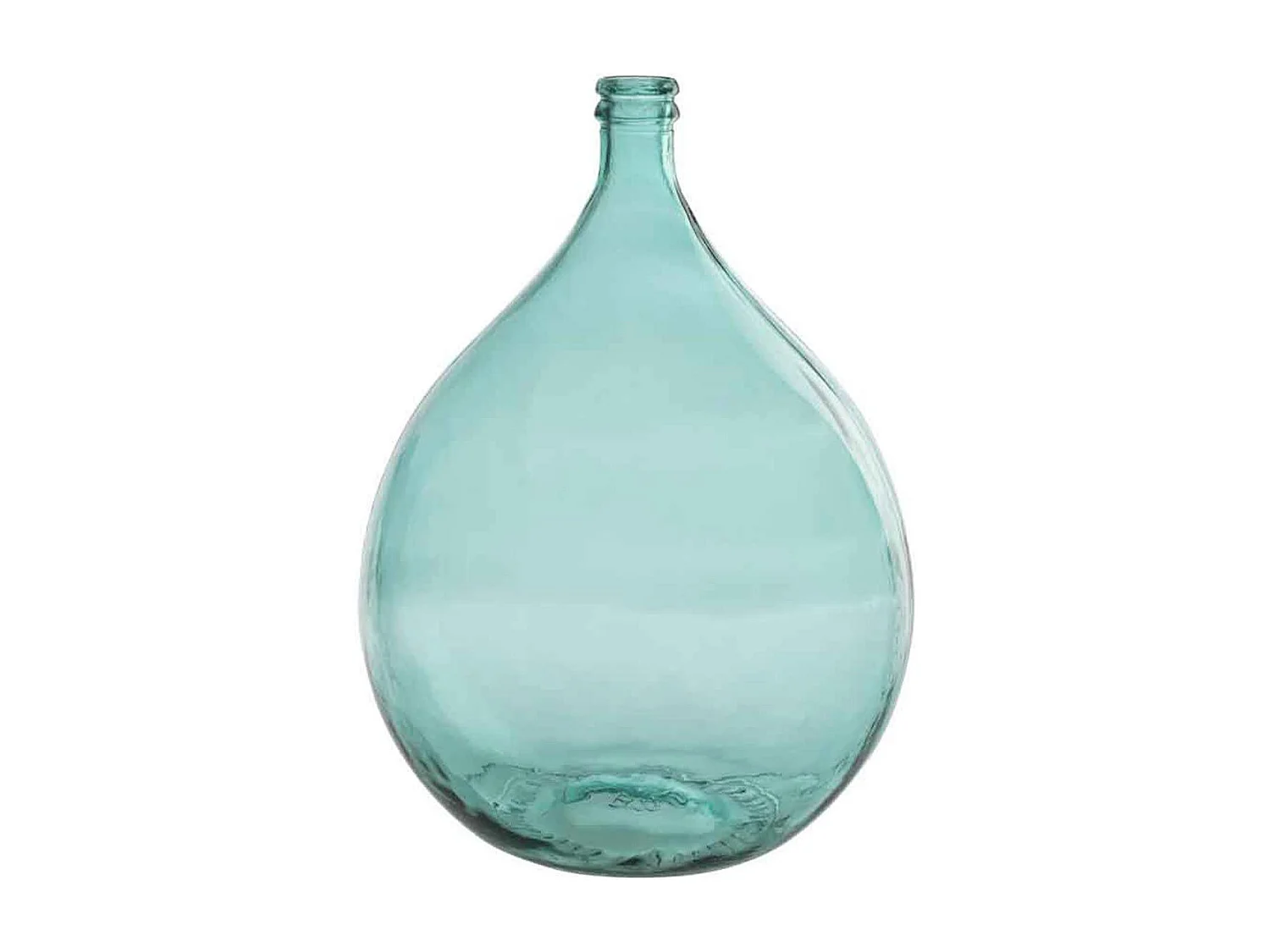 Vase Design en Verre "Bouteille" 56cm Bleu Azur