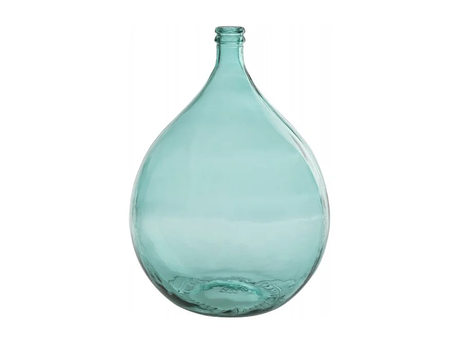Vase Design en Verre "Bouteille" 56cm Bleu Azur