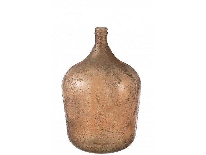 Vase dame jeanne en verre marron 37x37x56 cm