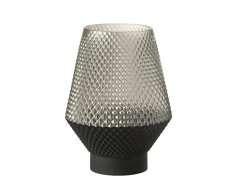 Vase Design en Verre "Vuoto" 27cm Gris