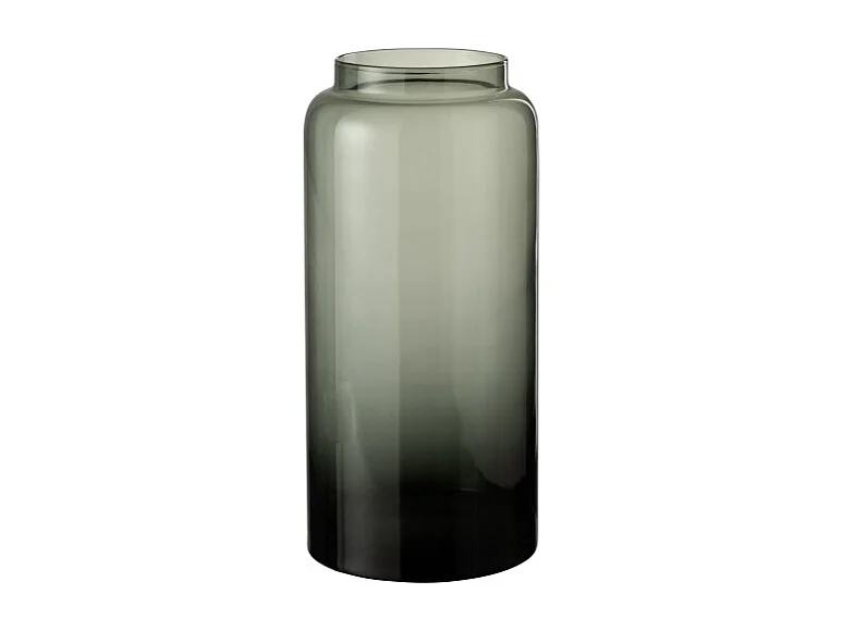 Vaso dritto in vetro grigio 19x19x40 cm