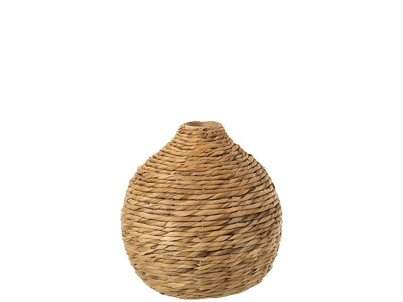 Vase Rond Design "Jacinthe d'Eau" 37cm Naturel