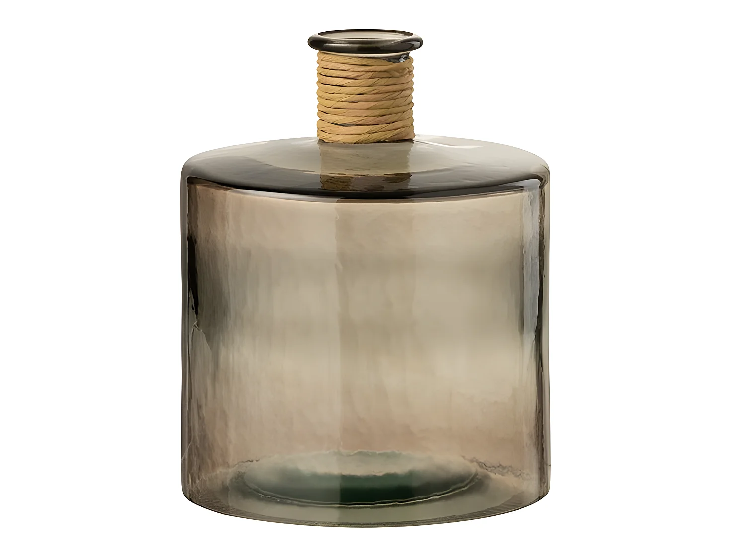 Jarrón safari ancho marrón claro Alt. 26 cm