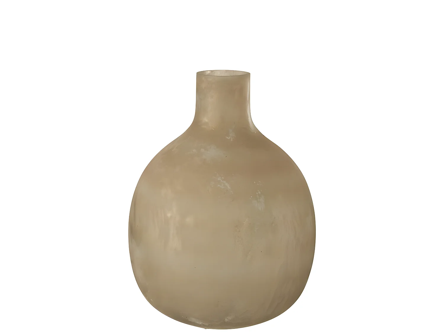 Jarrón redondo de vidrio dorado de 31x31x43 cm