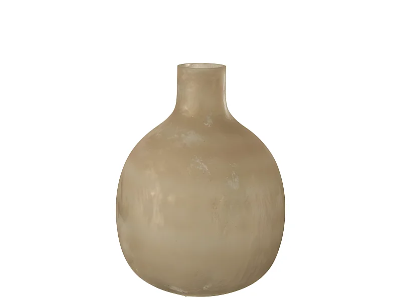 Vaso rotondo in vetro dorato 31x31x43 cm