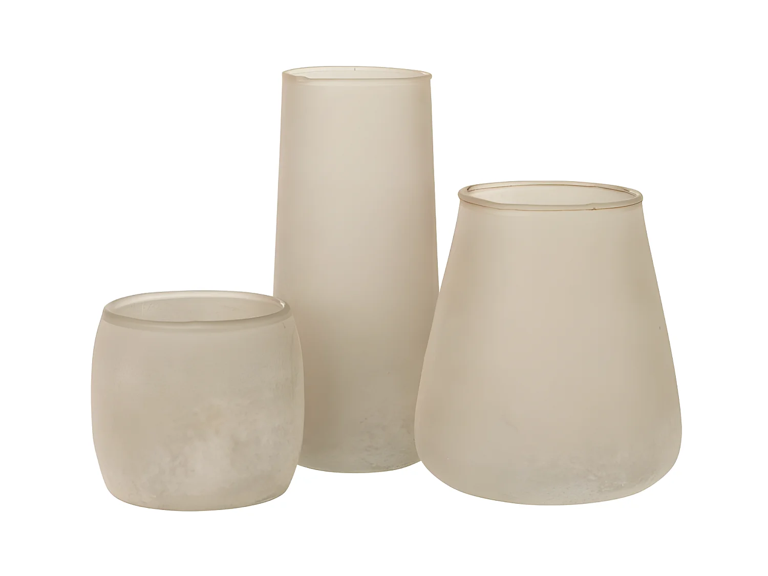 Jarrón de vidrio rosa 10x10x23 cm