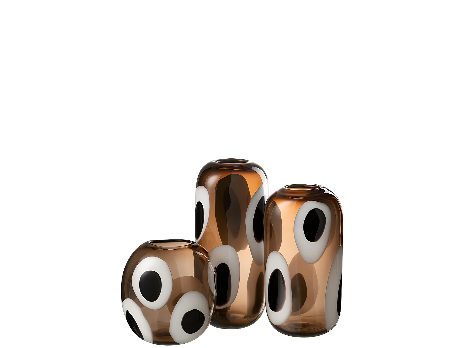 Vaso in vetro multicolore 16x13x32 cm