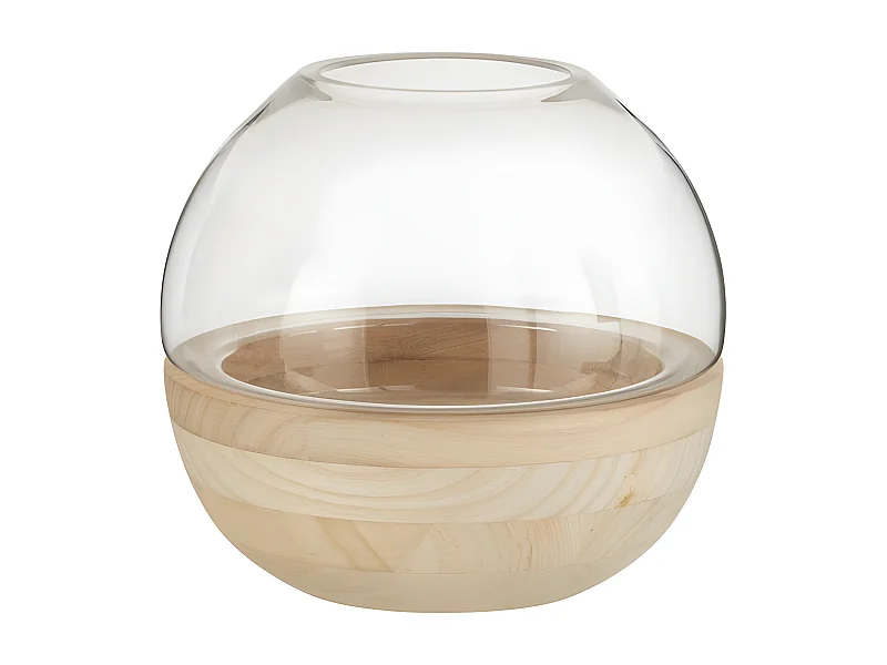 Vase Rond Design "Galupa" 25cm Marron Clair