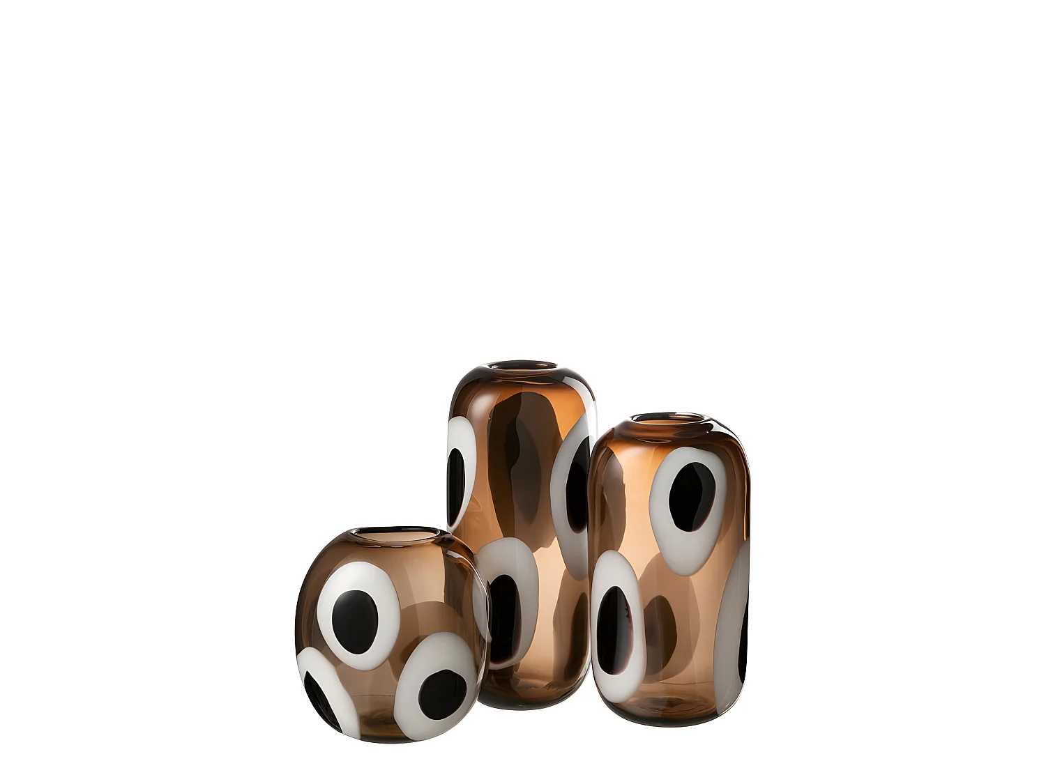 Vaso in vetro multicolore 20x14x21 cm