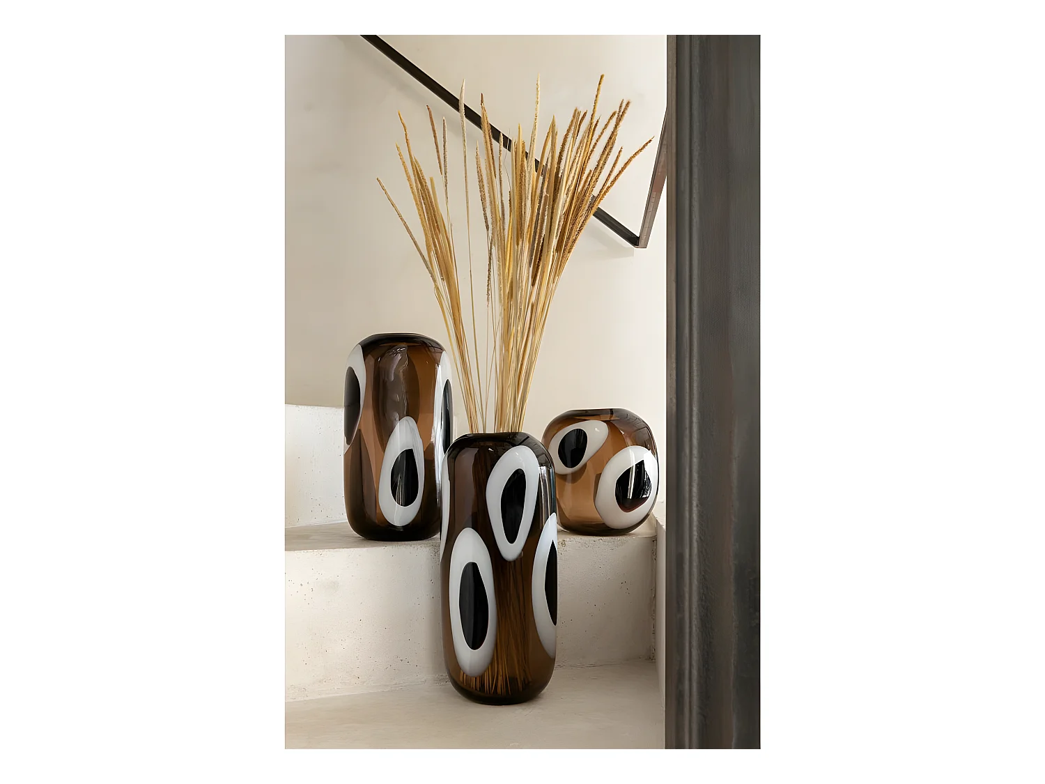 Vaso in vetro multicolore 20x14x21 cm