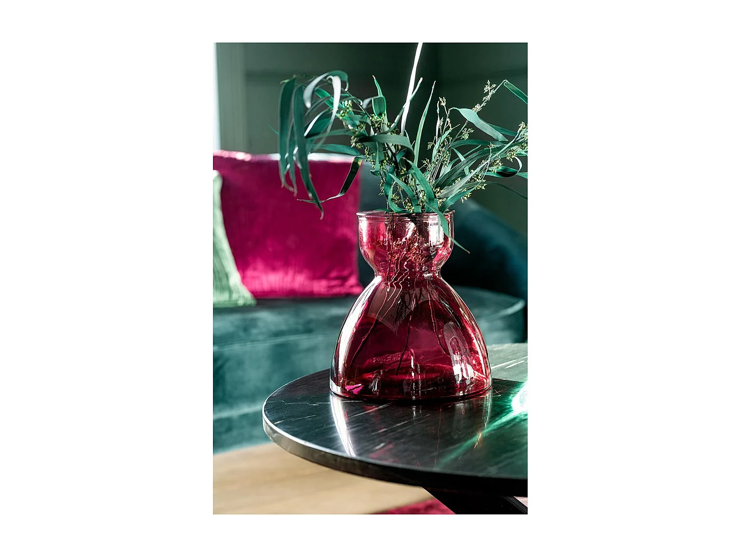 Bouquet di eucalipto selvatico essiccato in legno verde 40x40x80 cm