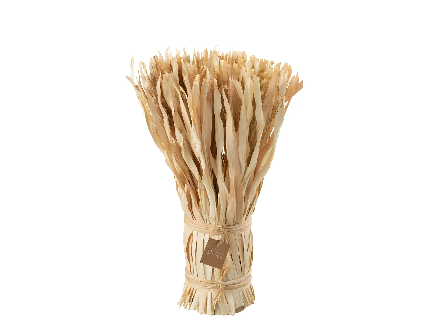 Ramo de flores secas de madera natural 18x18x43 cm