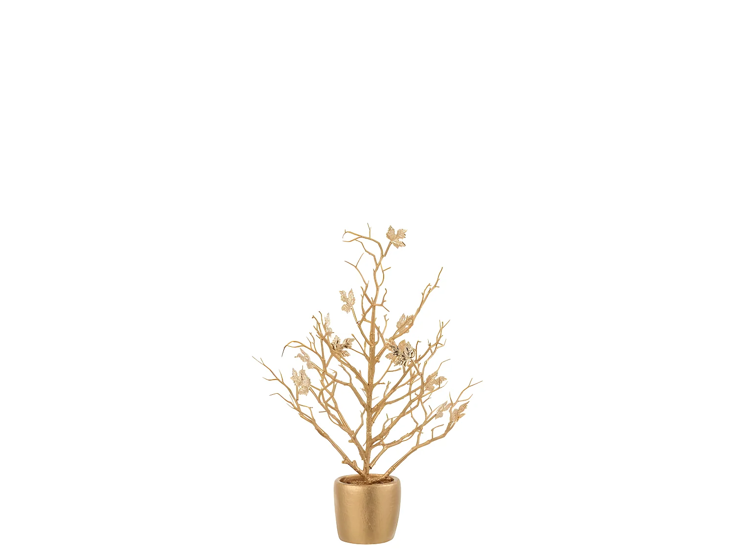 Albero nudo in vaso di plastica oro 15x15x44,5 cm