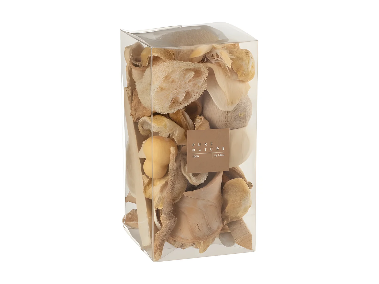 Caja de nueces secas de madera natural 10x10x20 cm