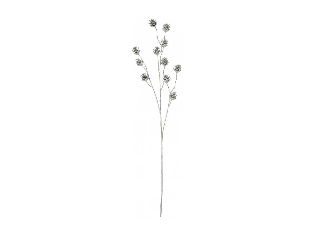 Branche pomme de pin artificielle argenté 84 cm