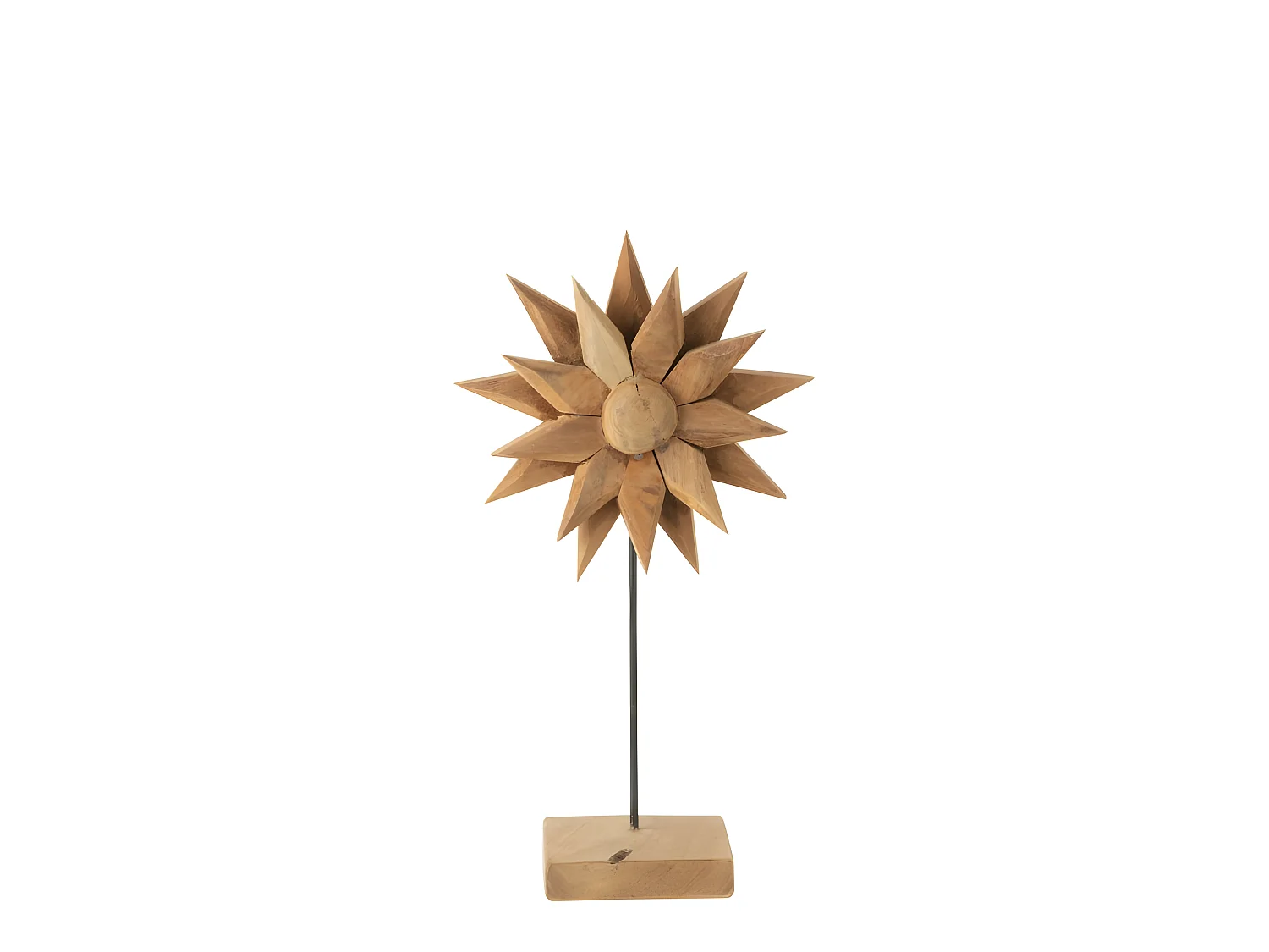 Girasol de madera natural 25x25x45 cm