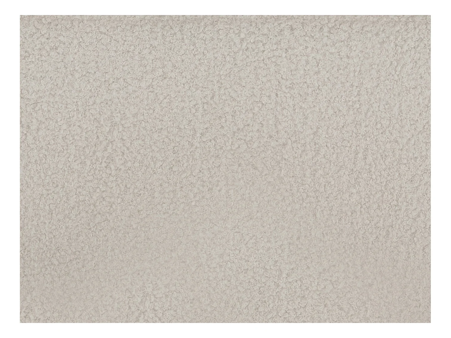 Fauteuil cabriolet et pouf en tissu bouclette blanc JOVANA