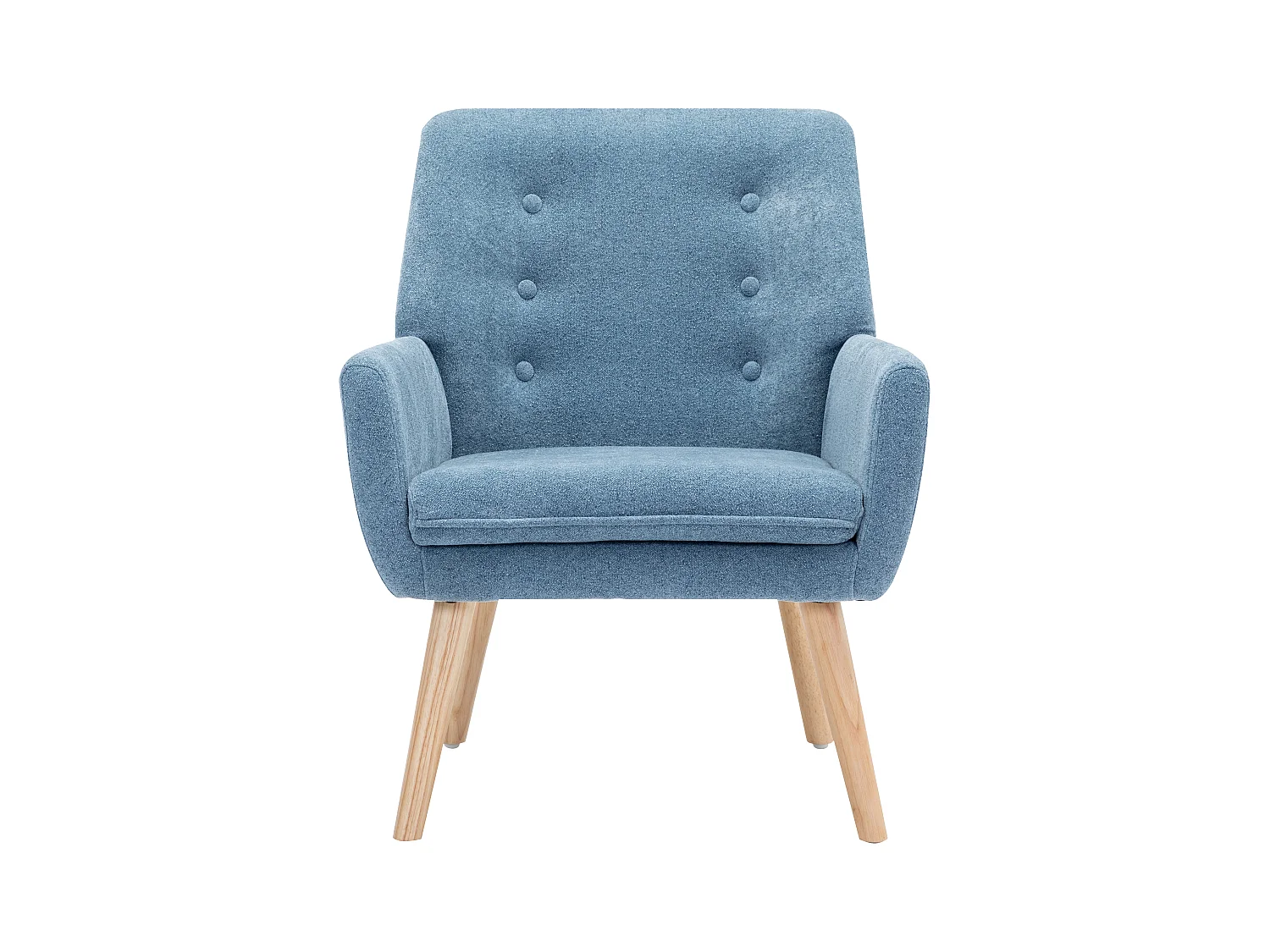 Fotel tapicerowany niebieski - OSIMO