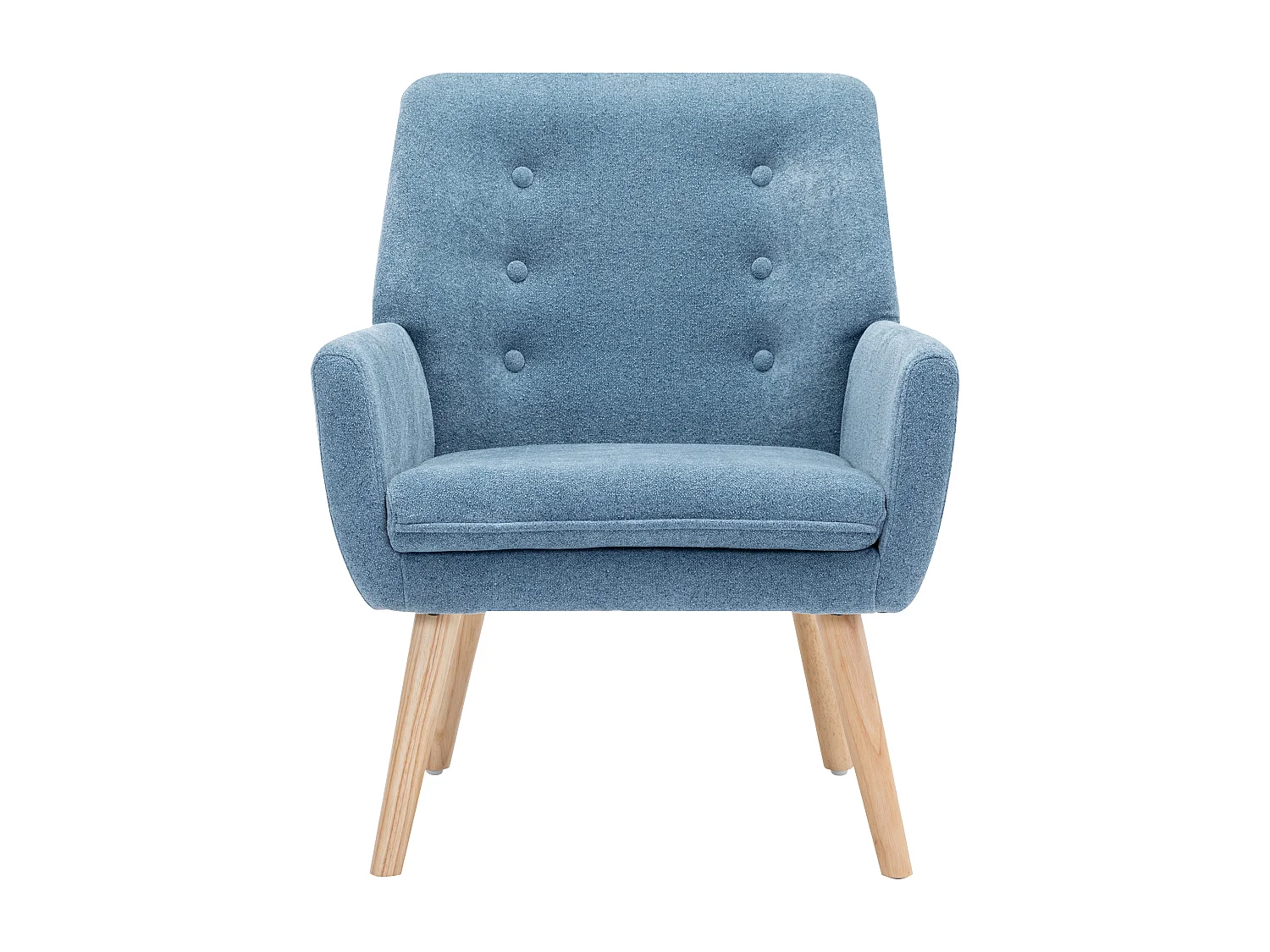 Blå tygfåtölj SERINO