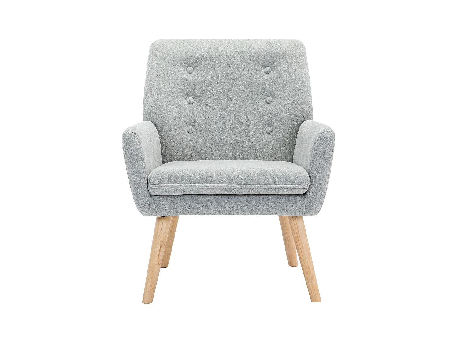 Silla de tela gris SERINO