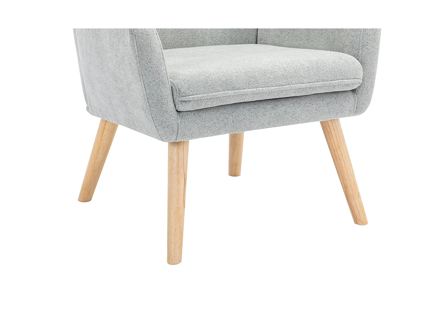 Silla de tela gris SERINO