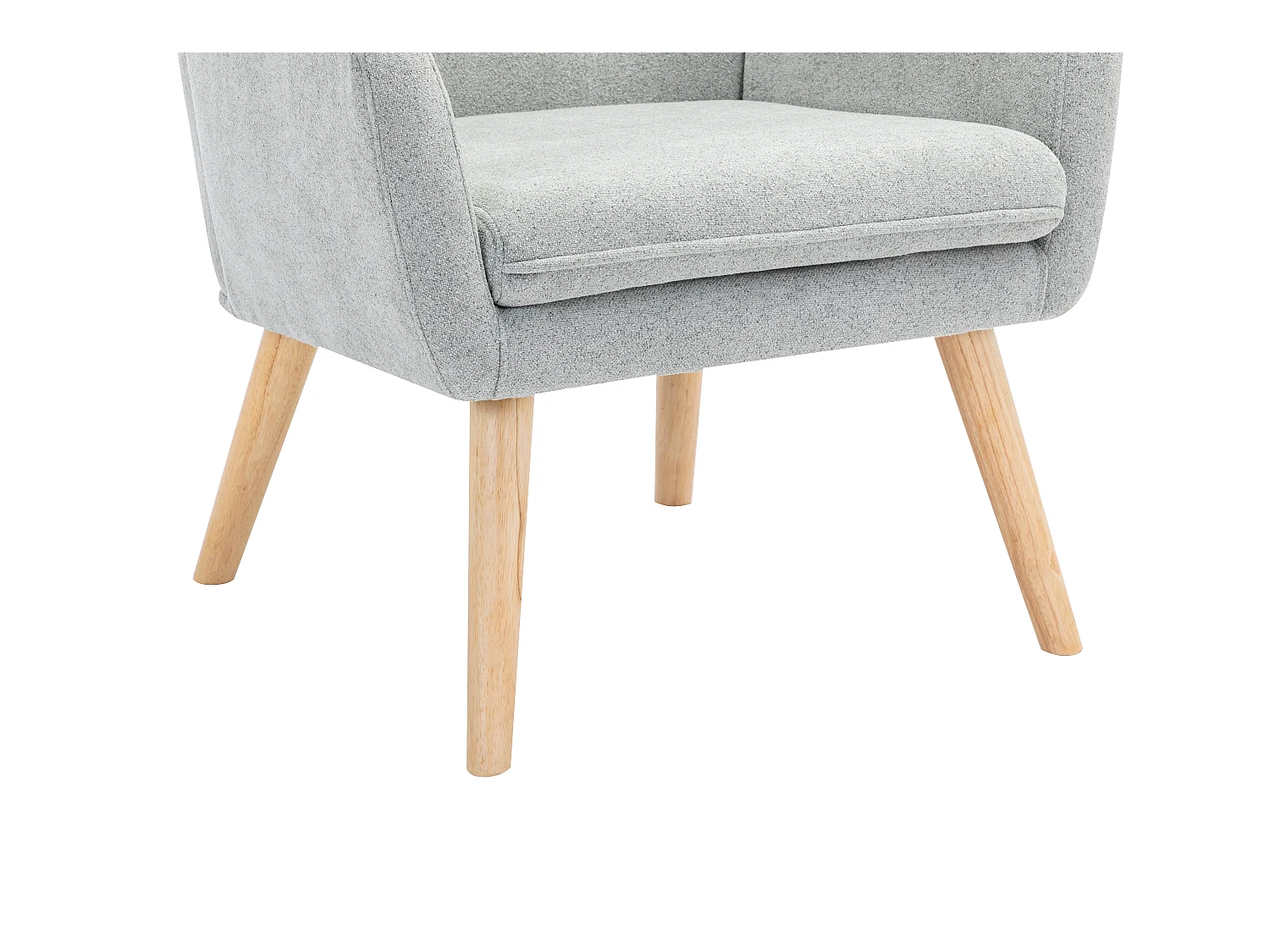 Fauteuil van grijze stof SERINO