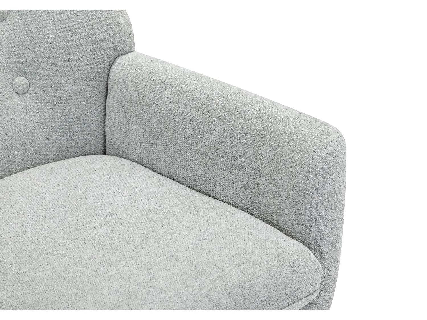 Fauteuil van grijze stof SERINO