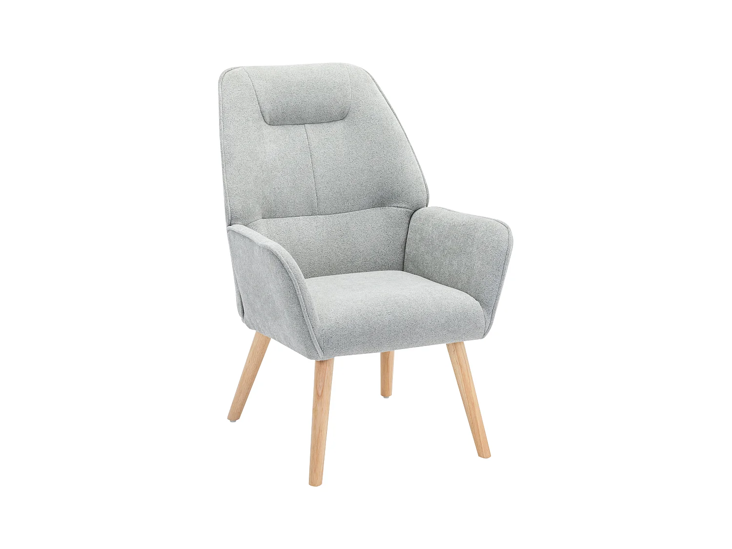 Fauteuil van grijze stof OSIMO