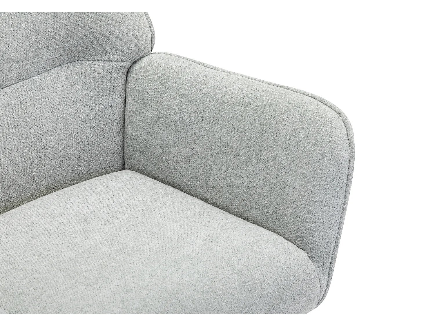 Fauteuil en tissu gris OSIMO