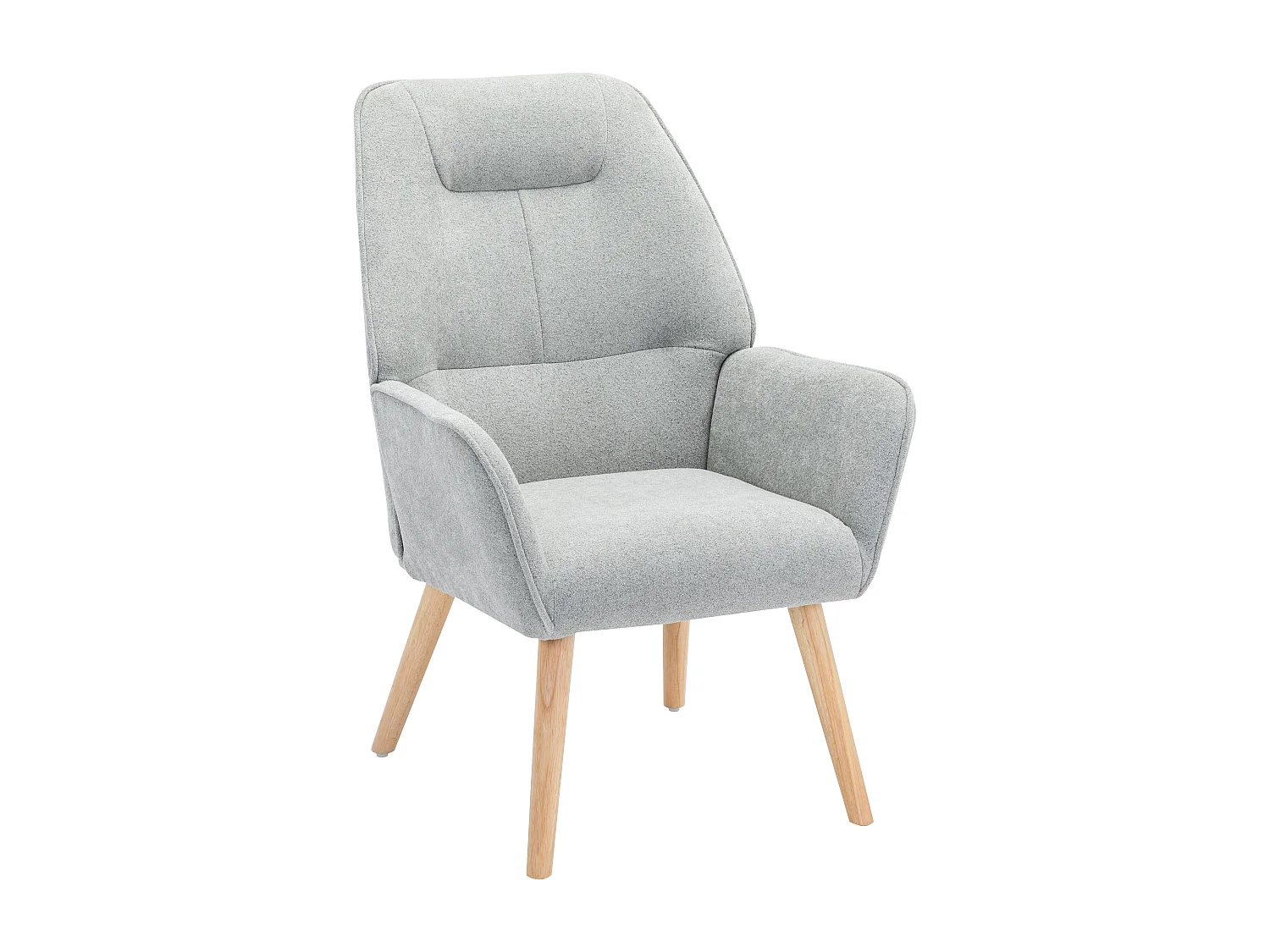 Fauteuil en tissu gris OSIMO