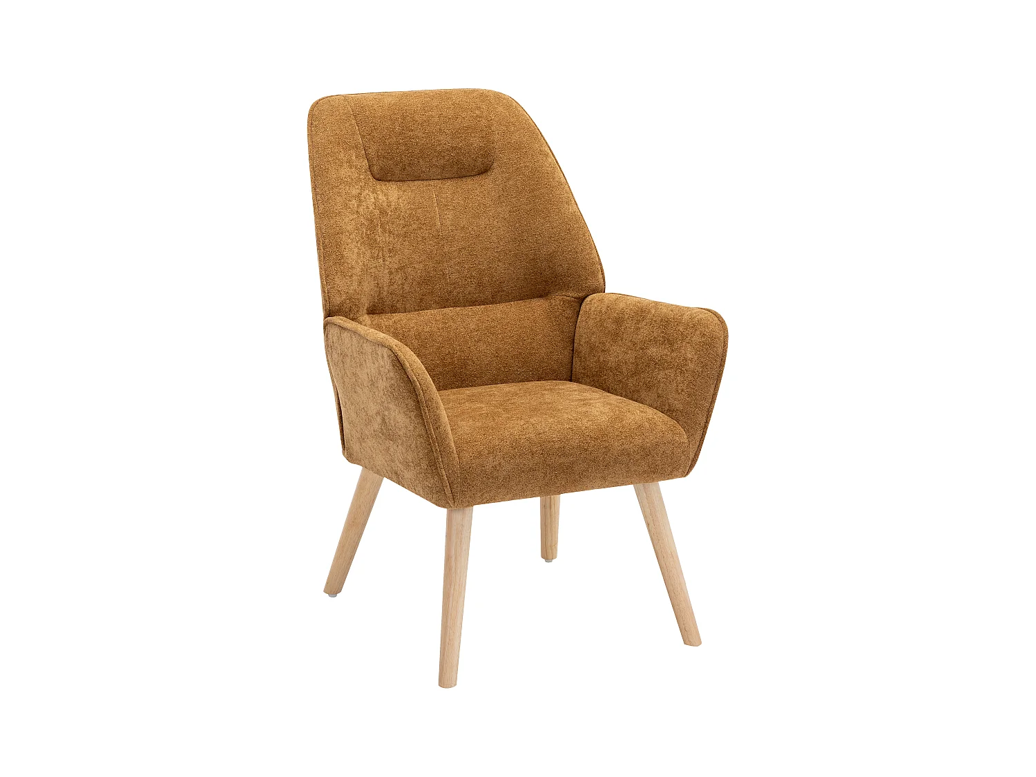 Fotel tapicerowany camelowy - OSIMO